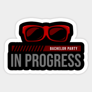 Bachelor Party with Sunglasses Sticker